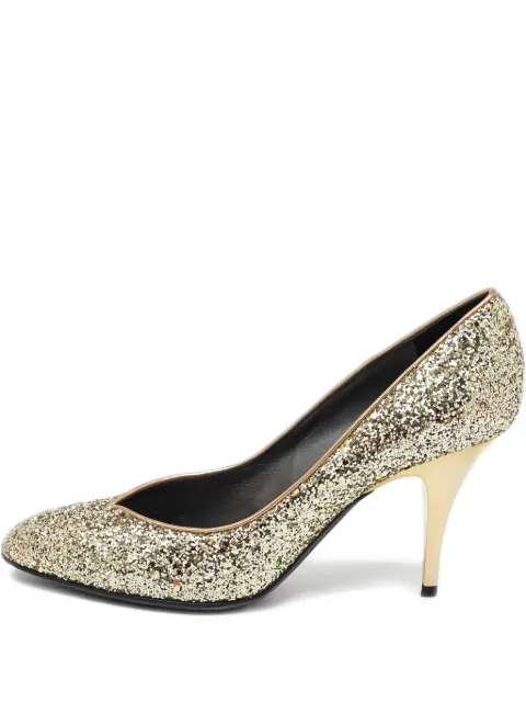 Giuseppe Zanotti Vintage 90mm glitter-embellished almond-toe pumps