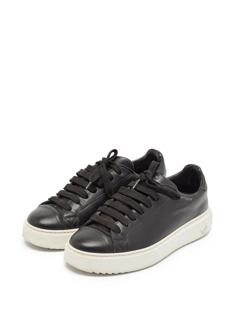 Louis Vuitton Pre-Owned Leren sneakers met plateauzool - Zwart