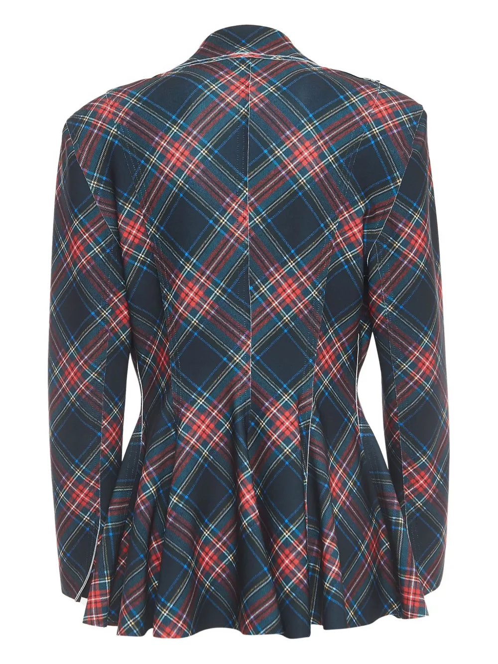Norma Kamali Vintage pre-owned plaid peplum jacket | Image 2