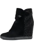 Le Silla pre-owned 90mm suede wedge boots - Black