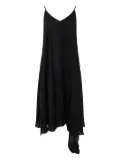 Bianco Levrin asymmetric silk slip dress - Black