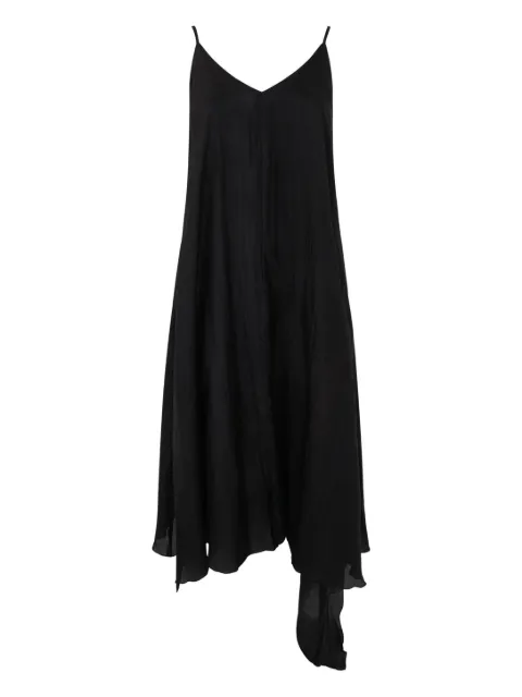 Bianco Levrin asymmetric silk slip dress