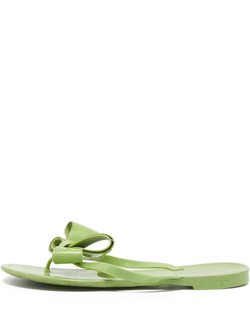 Pre-owned Valentino Garavani Bow-detailed Flip-flops