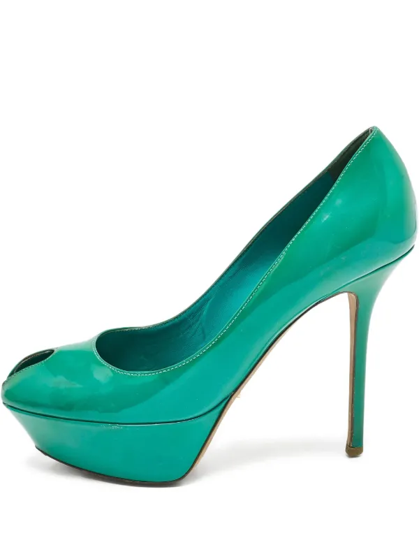 Sergio Rossi Escarpins pre-owned à Bout Ouvert Vert FARFETCH TN