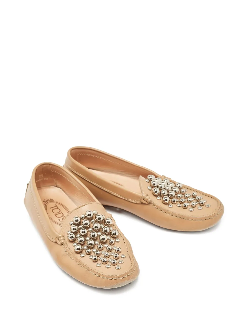 Tod's Pre-owned loafers met kralen - Beige