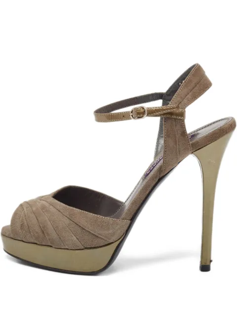 Ralph Lauren Collection sandales pre-owned à design plissé