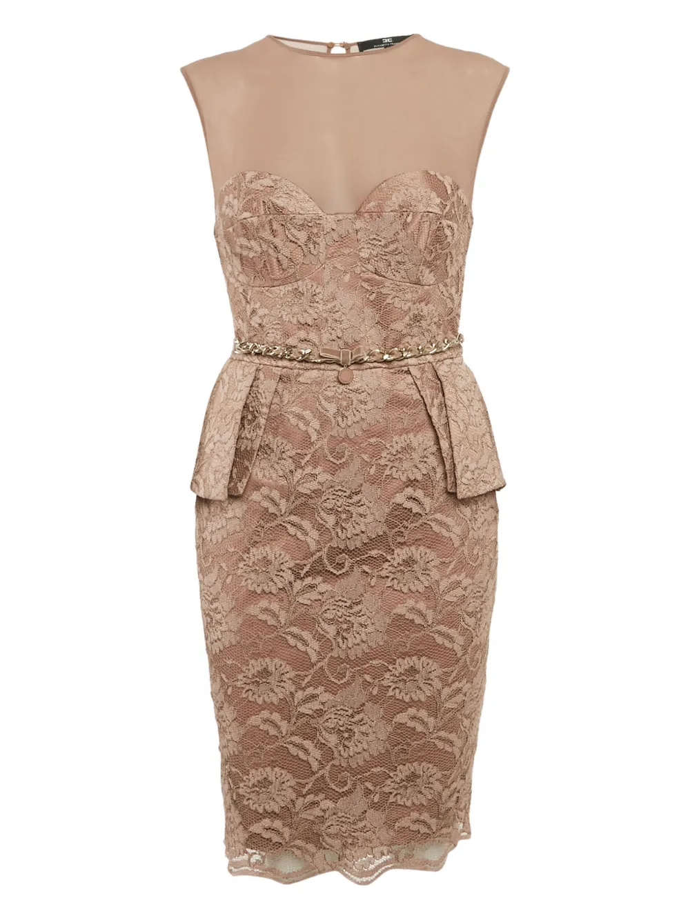 Elisabetta Franchi robe drapée sans manches pre-owned | tons neutres | Image 1