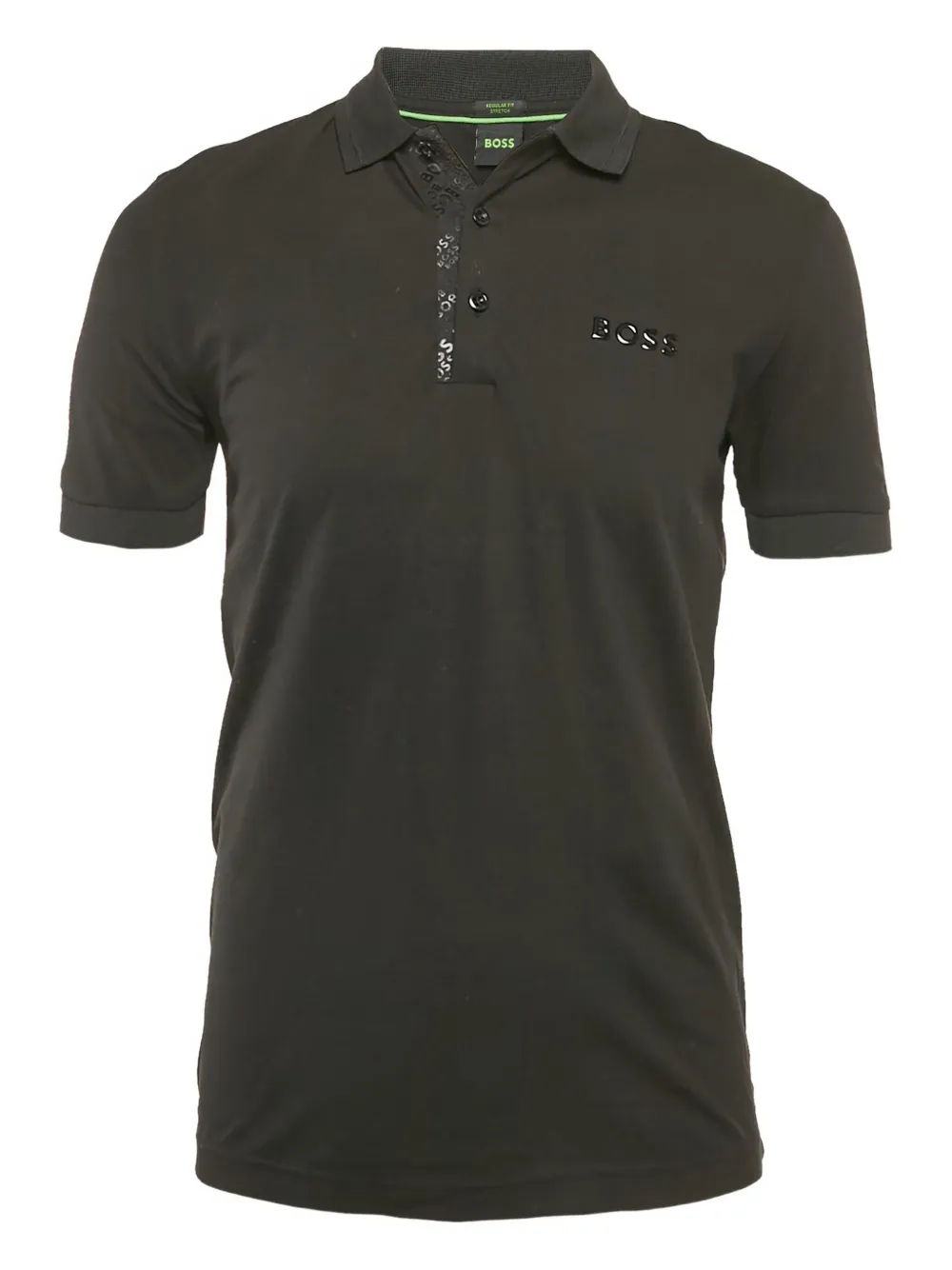 BOSS Pre-owned stretch-cotton polo shirt | Black | Image 1
