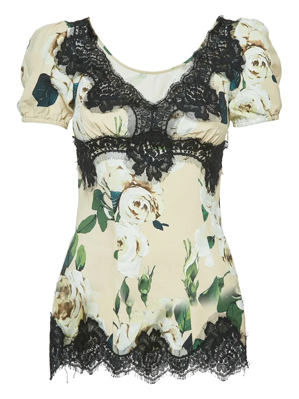 Dolce & Gabbana Pre-Owned lace-detail blouse | Neutrals | Image 1