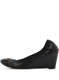 Tory Burch pre-owned 75mm Jolie wedge pumps - Black
