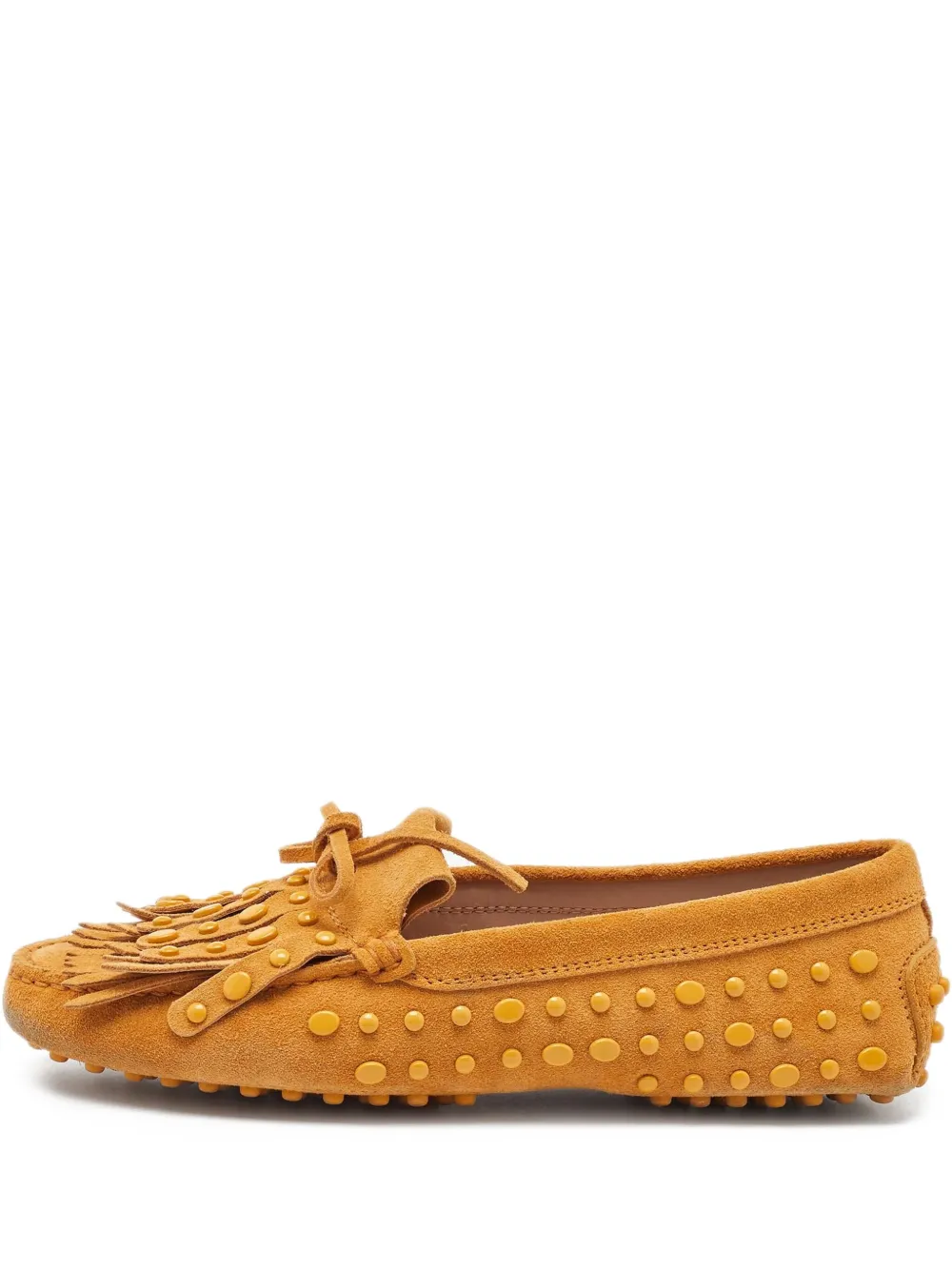 Tod's Vintage fringed suede loafers | Yellow | Image 1