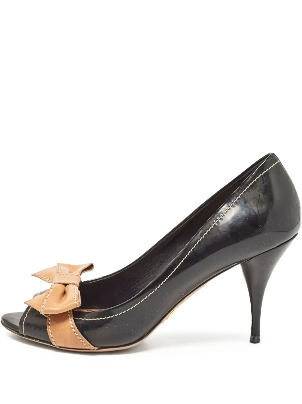 Prada Pre-Owned 95mm bow-detailed pumps | Black | Image 1