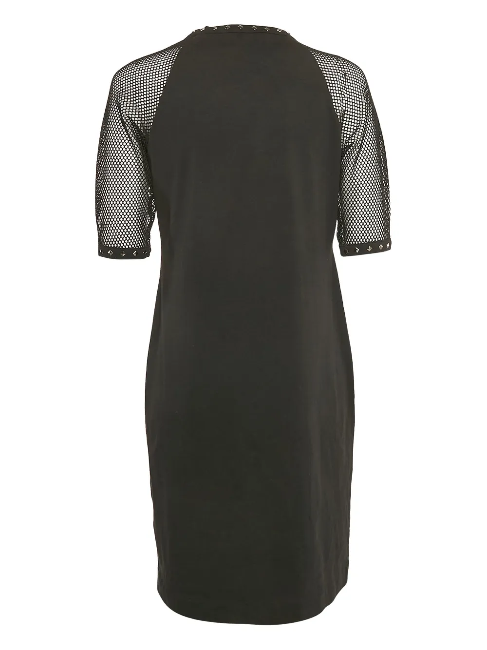 Moschino Pre-Owned logo-print mesh-sleeve midi dress | Image 2