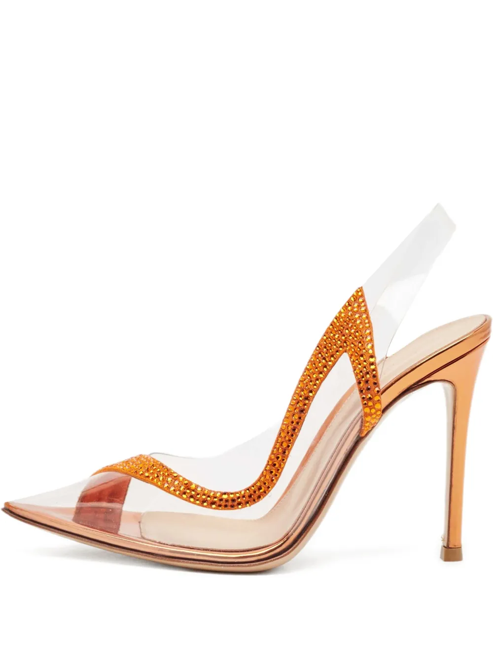 Gianvito Rossi pre-owned 105mm Hortensia pumps | Orange | Image 1