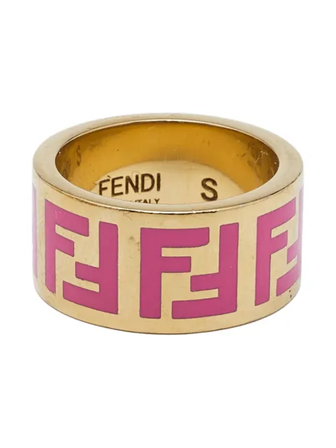 Fendi Pre-Owned FF Logo Forever ring