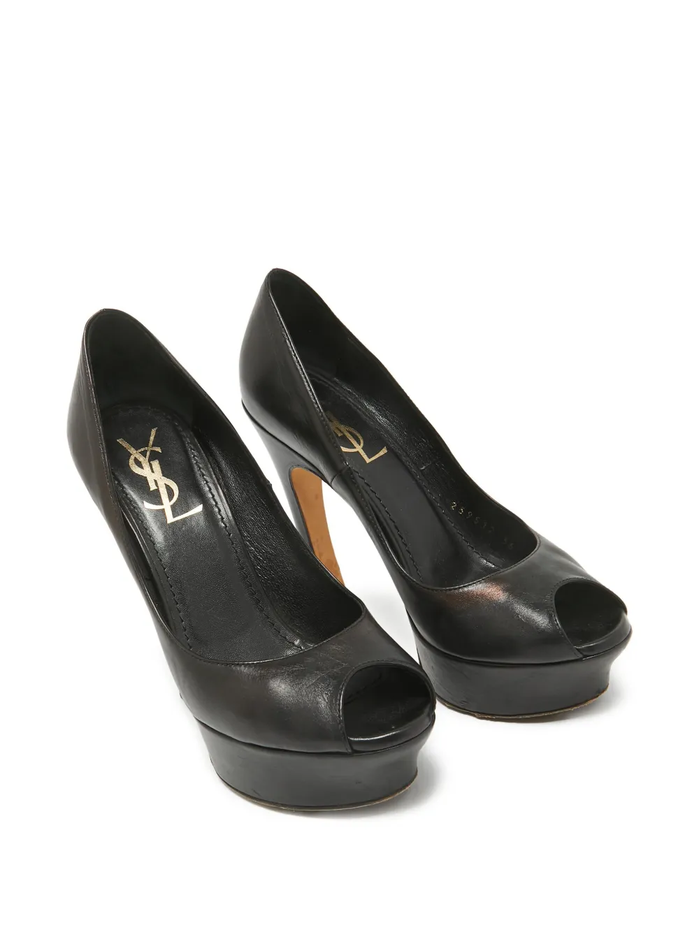 Saint Laurent Pre-Owned 120 mm leren pumps met hak - Zwart