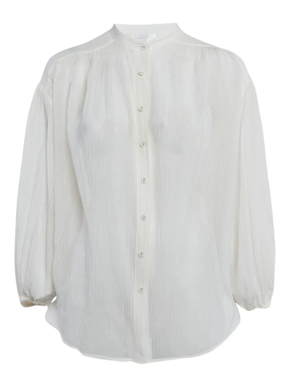 Pre-owned Zimmermann Plissé-effect Button-up Shirt