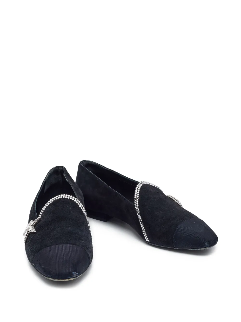 CHANEL Pre-Owned Loafers met sterpatroon - Zwart