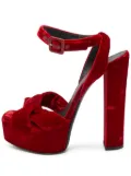 Giuseppe Zanotti Vintage platform bow sandals - Red