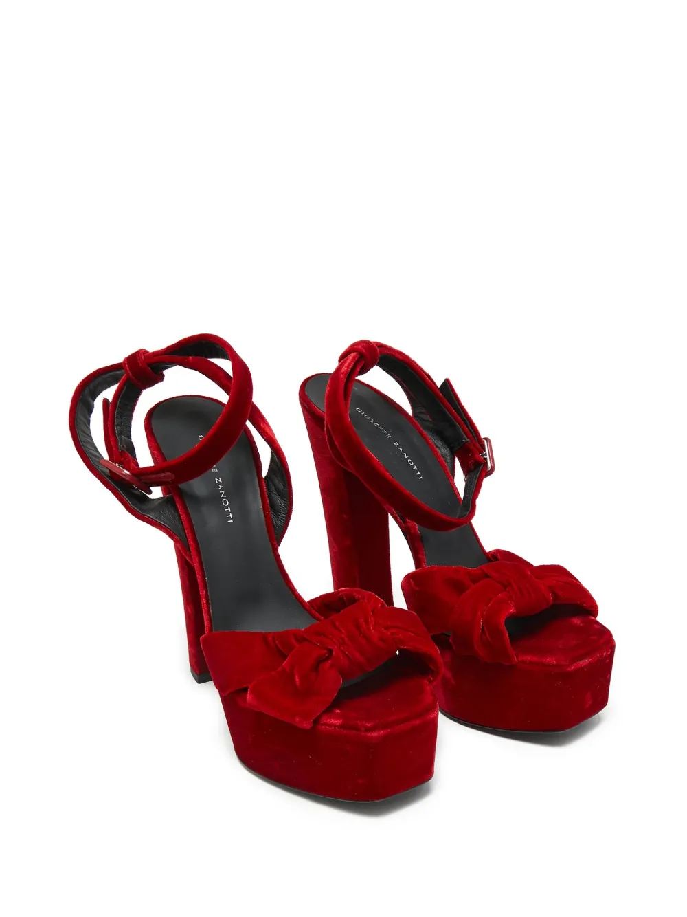 Giuseppe Zanotti Vintage platform bow sandals - Rood