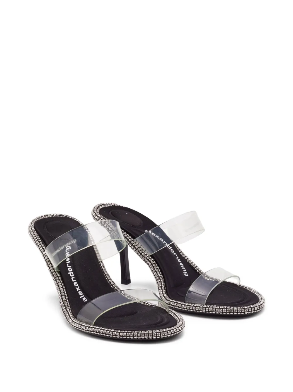 Pre-Owned Alexander Wang 110mm Kira crystal-embellished transparent sandals | Image 2