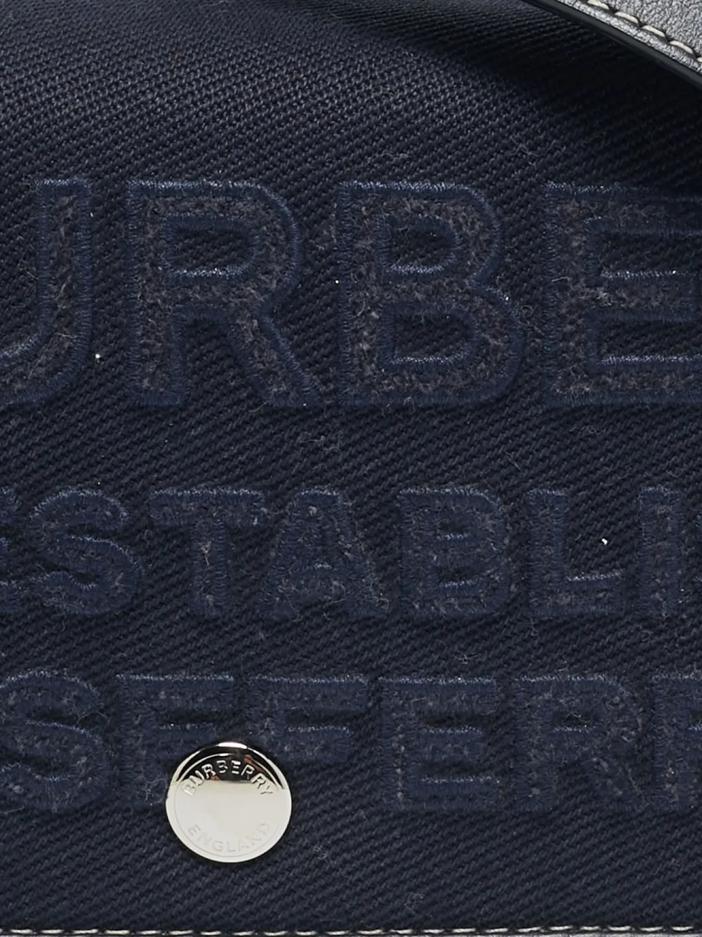 Pre-owned Burberry Horseferry Denim Shoulder Bag
