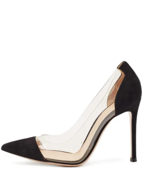 Gianvito Rossi pre-owned 100mm Plexi transparent-panel stiletto pumps