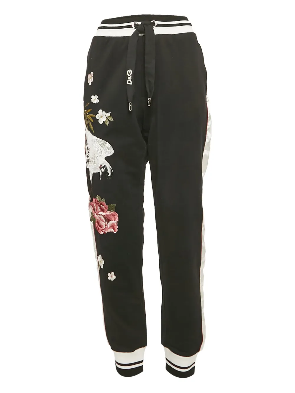 Dolce & Gabbana Pre-Owned embroidered track pants | Black | Image 1