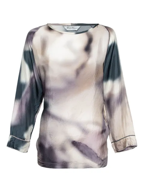 Max Mara watercolour-print silk blouse