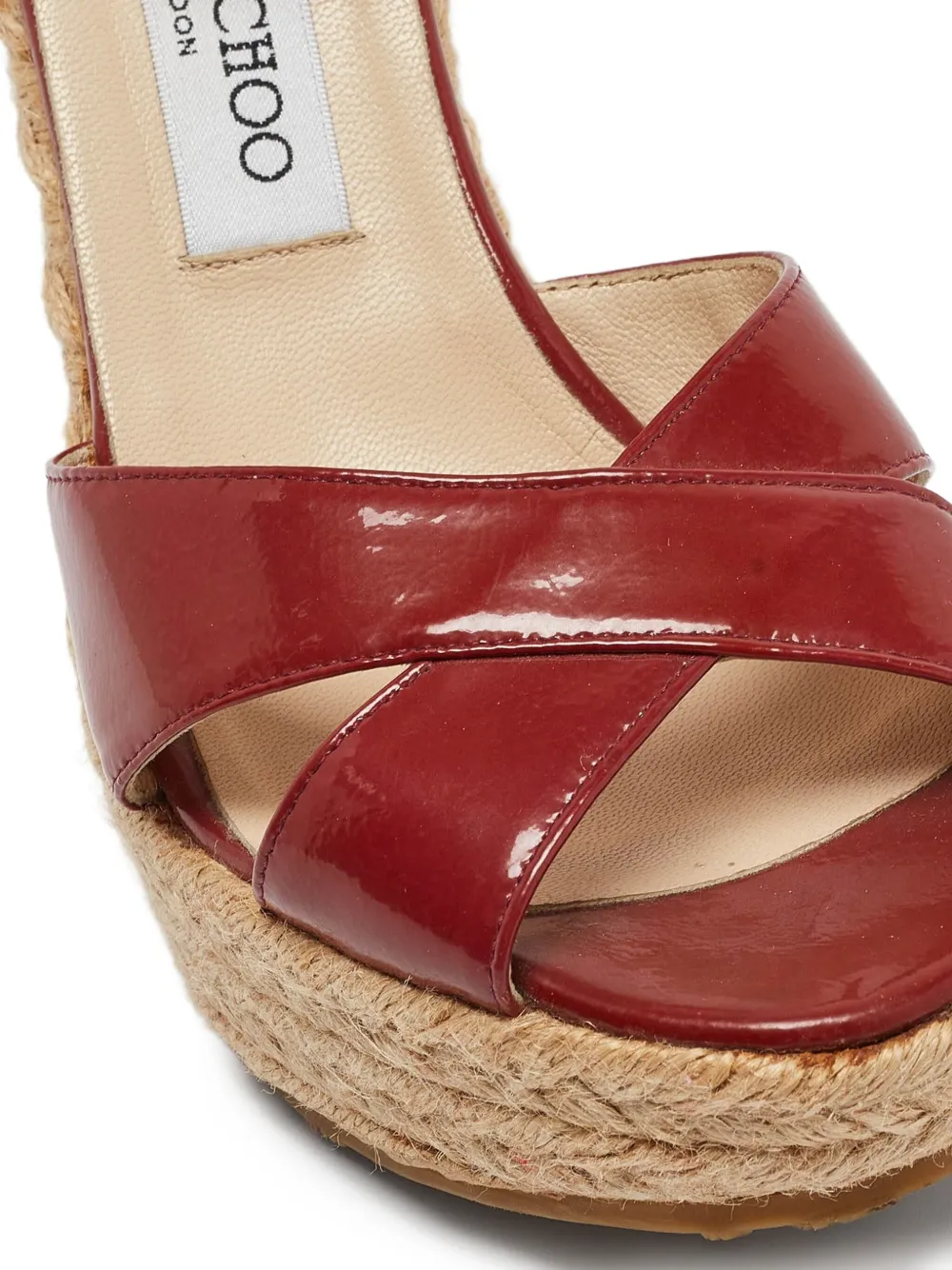 Jimmy Choo Pre-Owned Phoenix 120mm エスパドリーユ | レッド