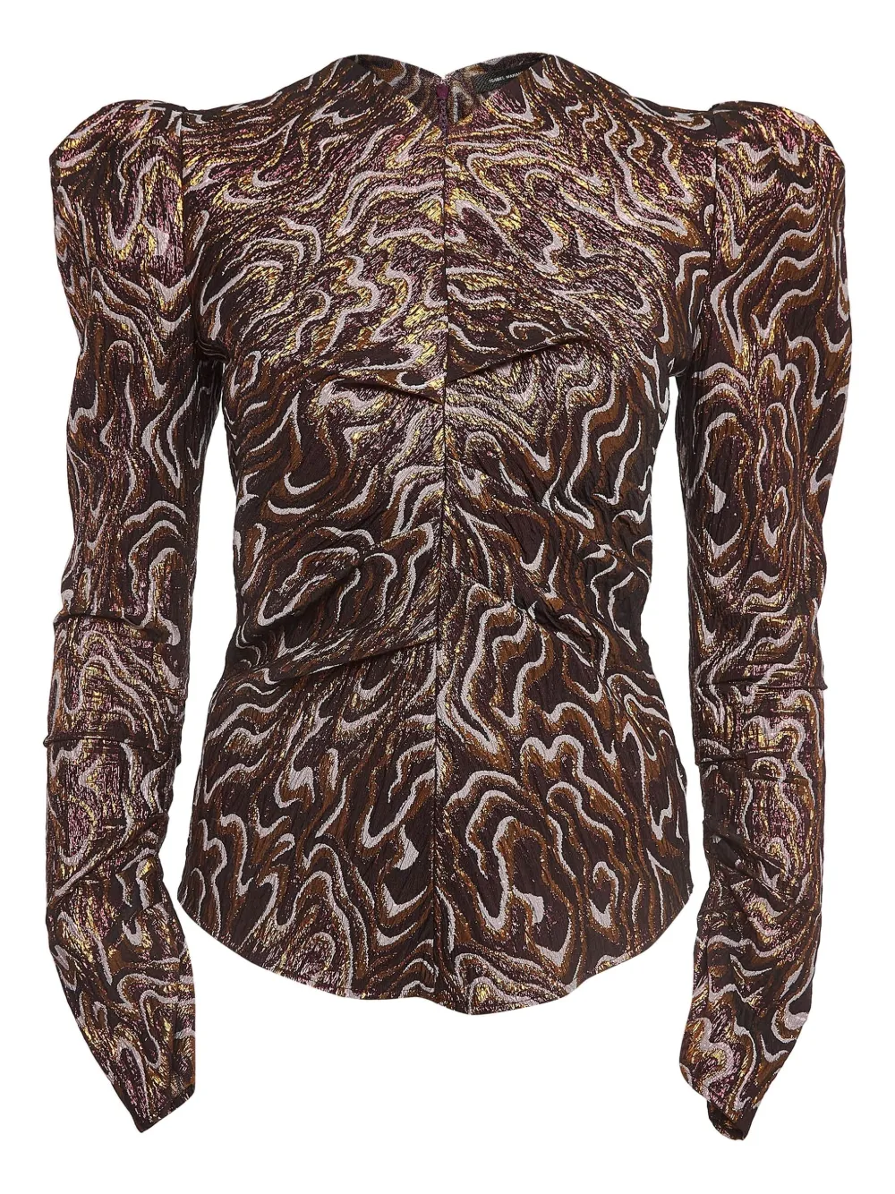 Isabel Marant Vintage patterned-jacquard top | Brown | Image 1