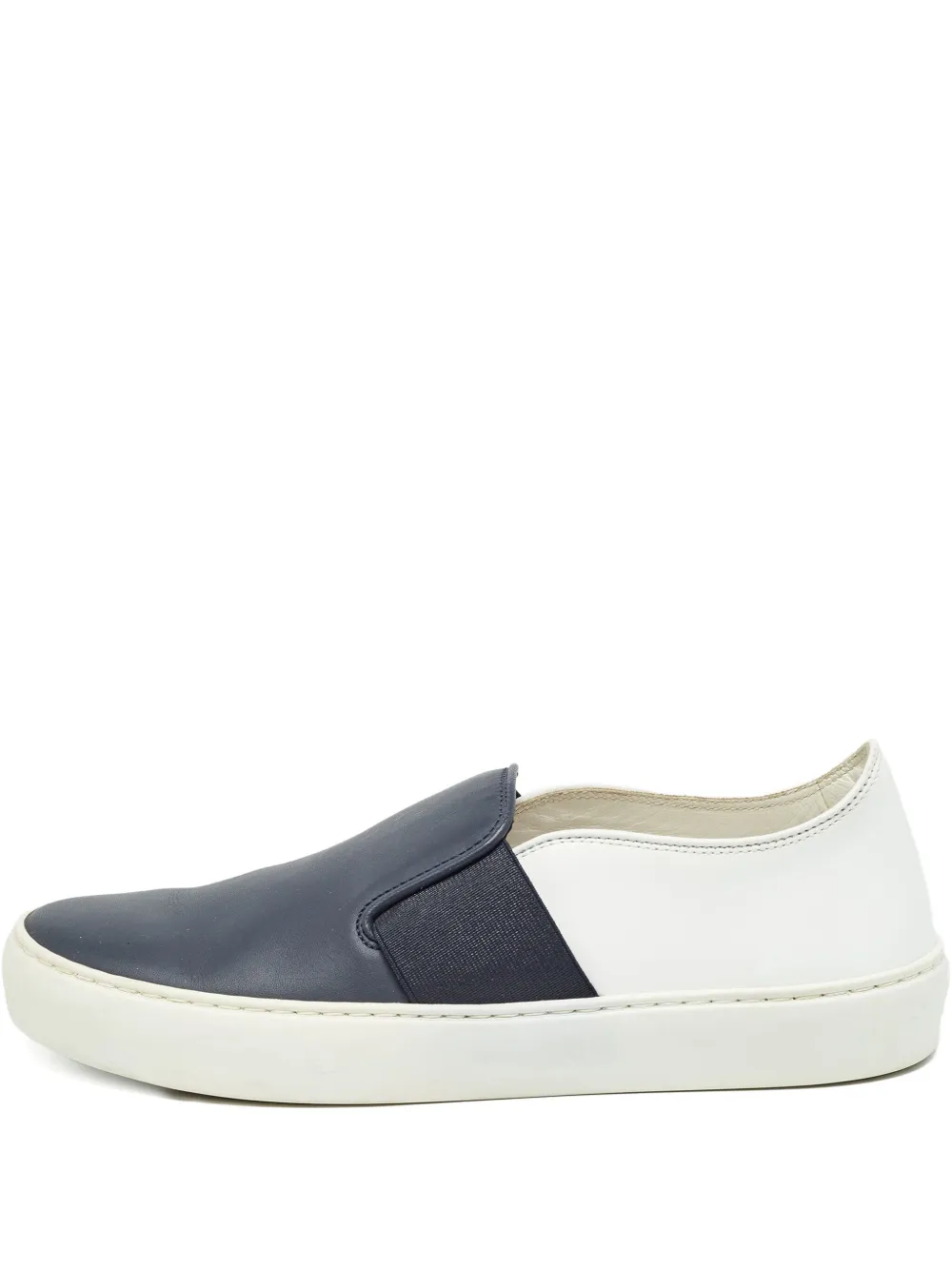 CHANEL Pre-Owned leather slip-on sneakers | Blue | Image 1