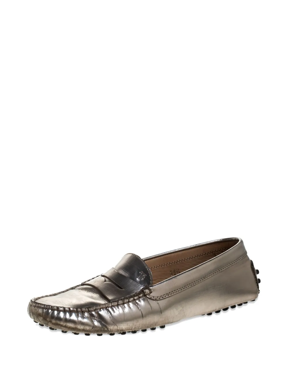 Tod's Vintage Leren loafers - Metallic