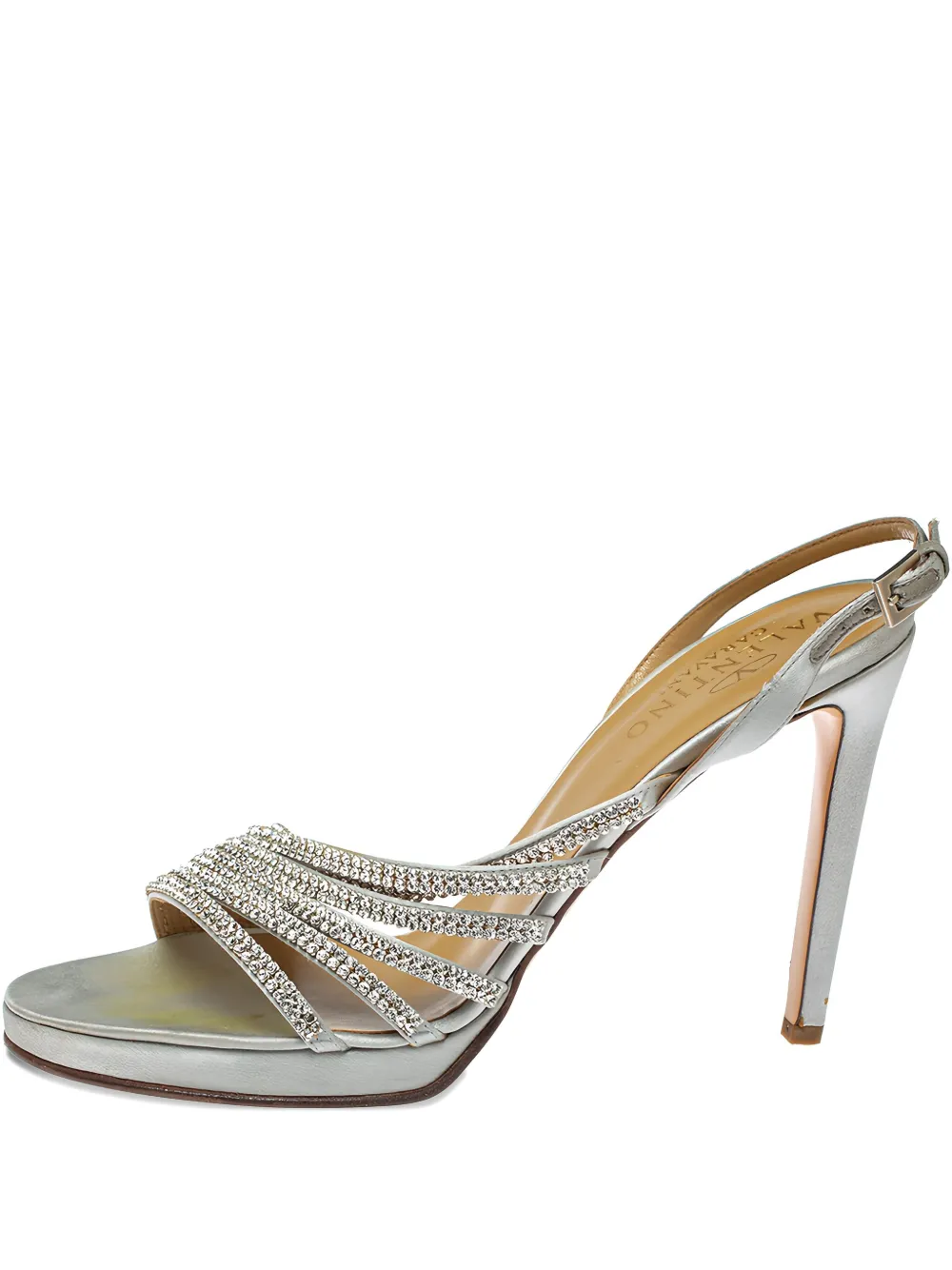 Valentino Garavani Pre-Owned 115mm crystal-embellished slingback Valentino Garavani Pre-Owned 115mm crystal-embellished slingback