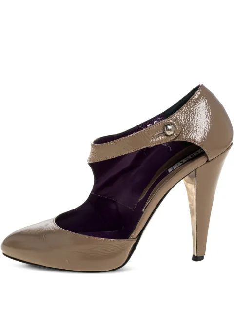 Versace Pre-Owned button strap pumps