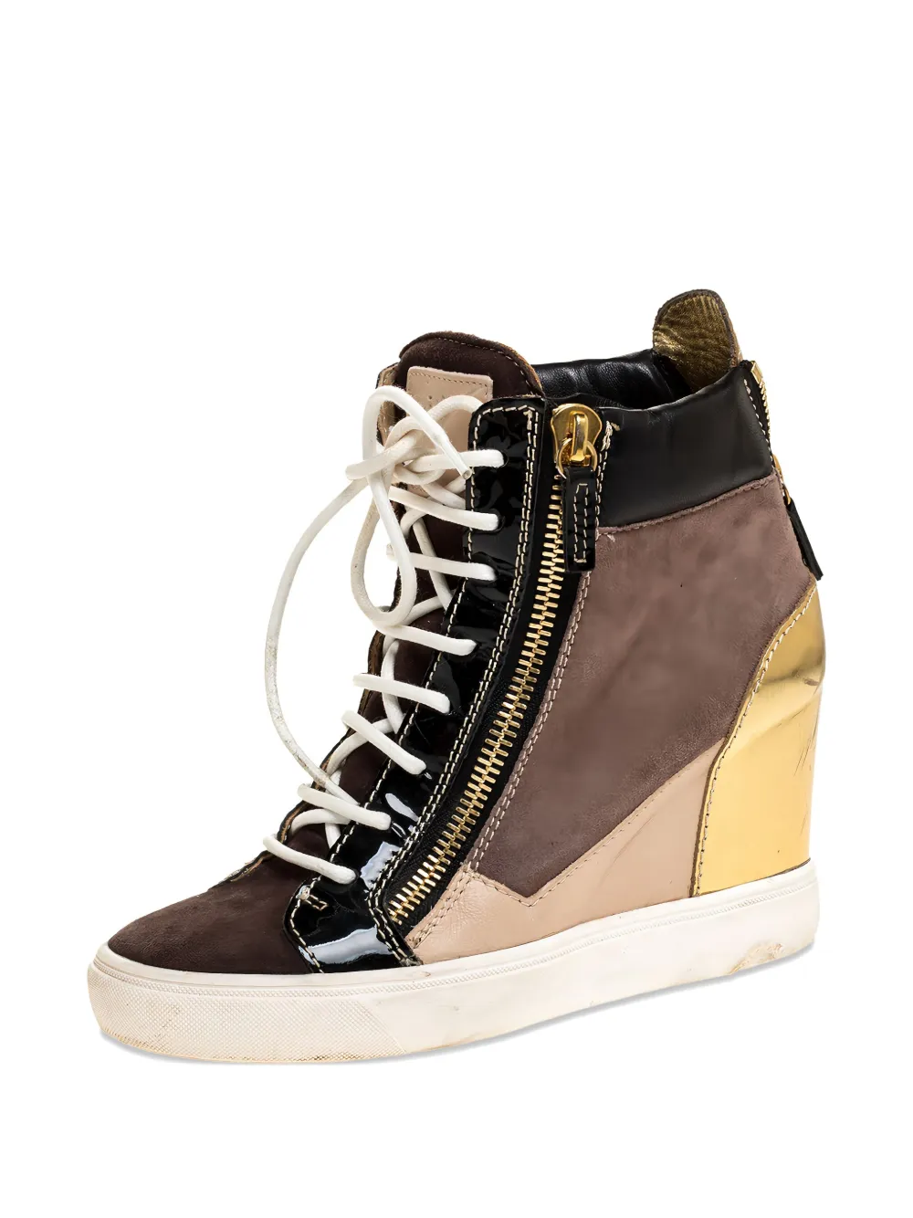 Giuseppe Zanotti Vintage 80 mm leren sneakers - Bruin