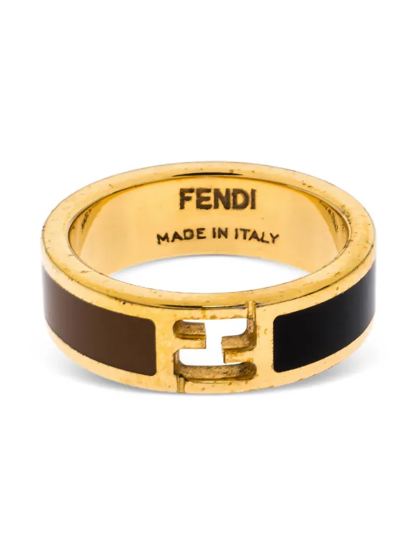 Fendi Pre-Owned Fendista リング | ブラック | FARFETCH JP