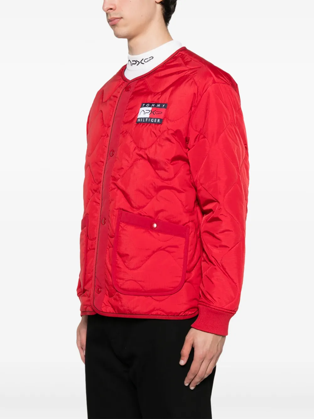Tommy Hilfiger x Mercedes bomberjack met logopatch Rood