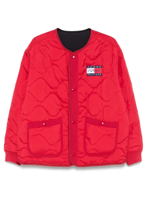Tommy Hilfiger x Mercedes logo-patch bomber jacket