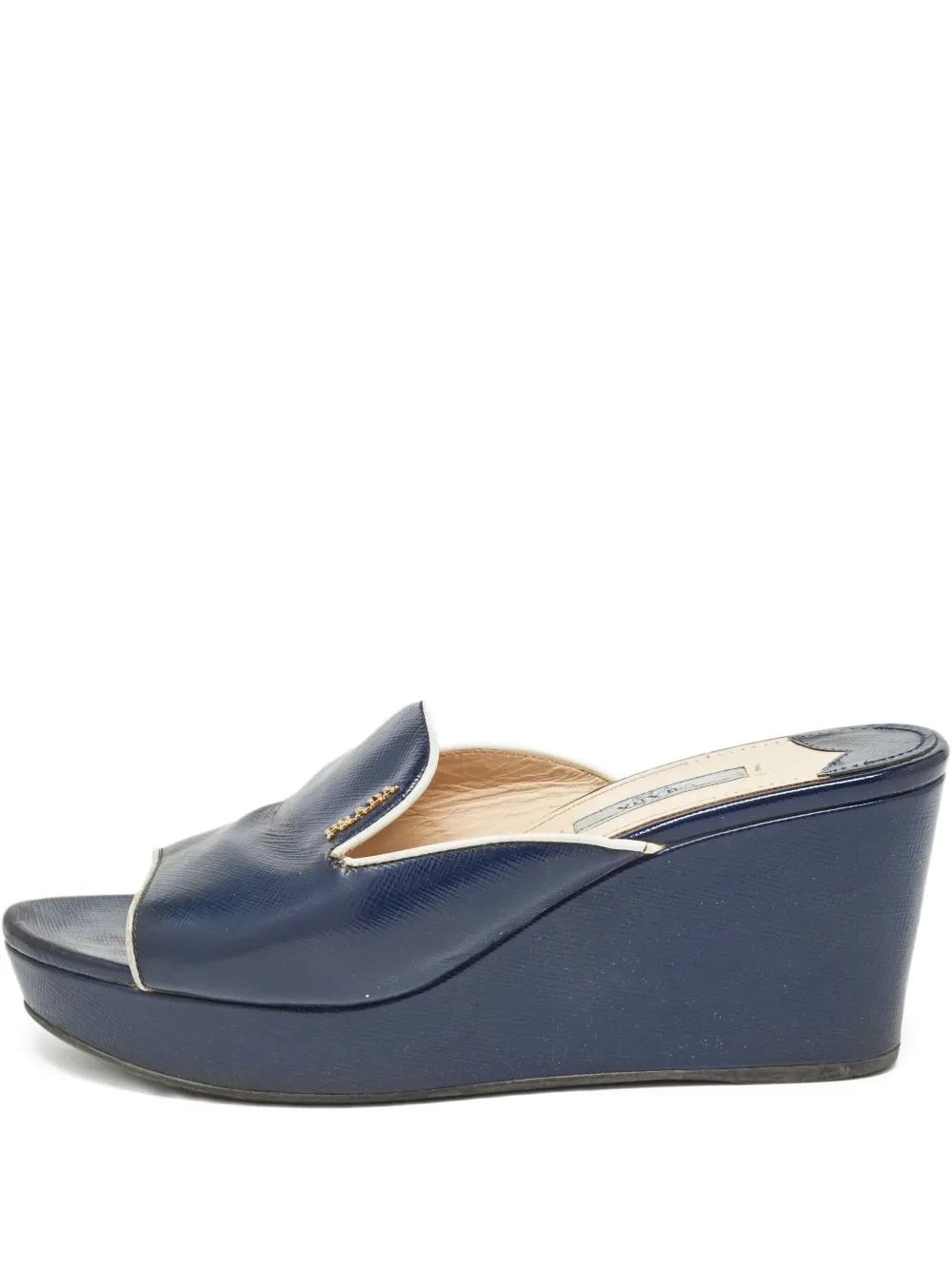 Prada Pre-Owned 85mm leather sandals | Blue | Image 1