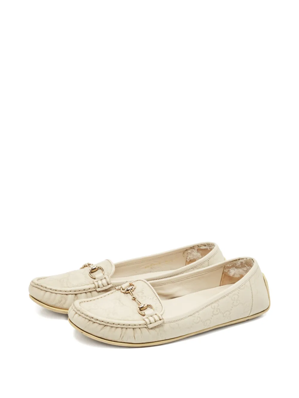 Gucci Pre-Owned Horsebit loafers - Beige
