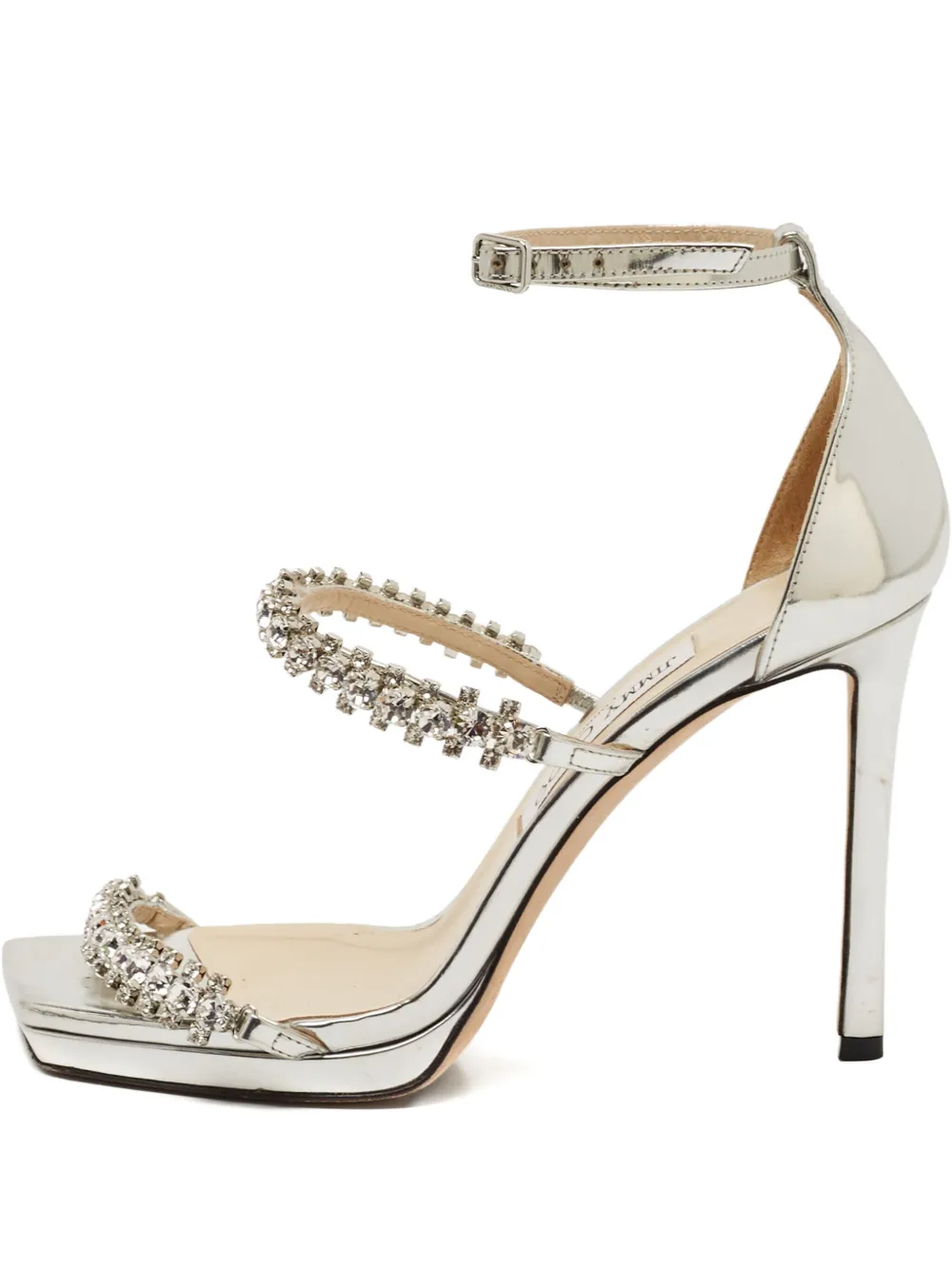 Jimmy Choo Pre-Owned 105mm Bing sandals | Grey | Image 1