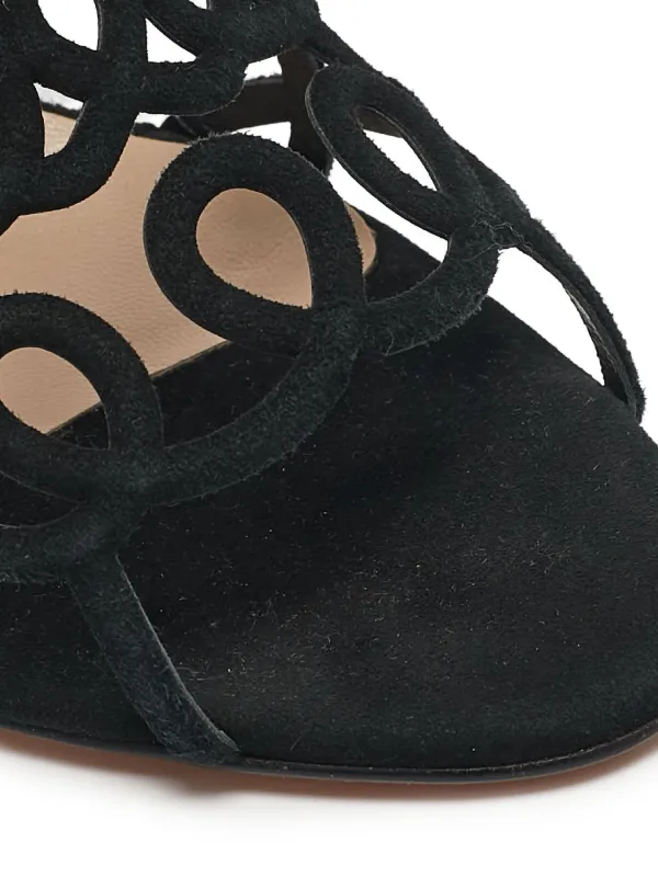 Manolo Blahnik ストラップ サンダル | ブラック | FARFETCH JP