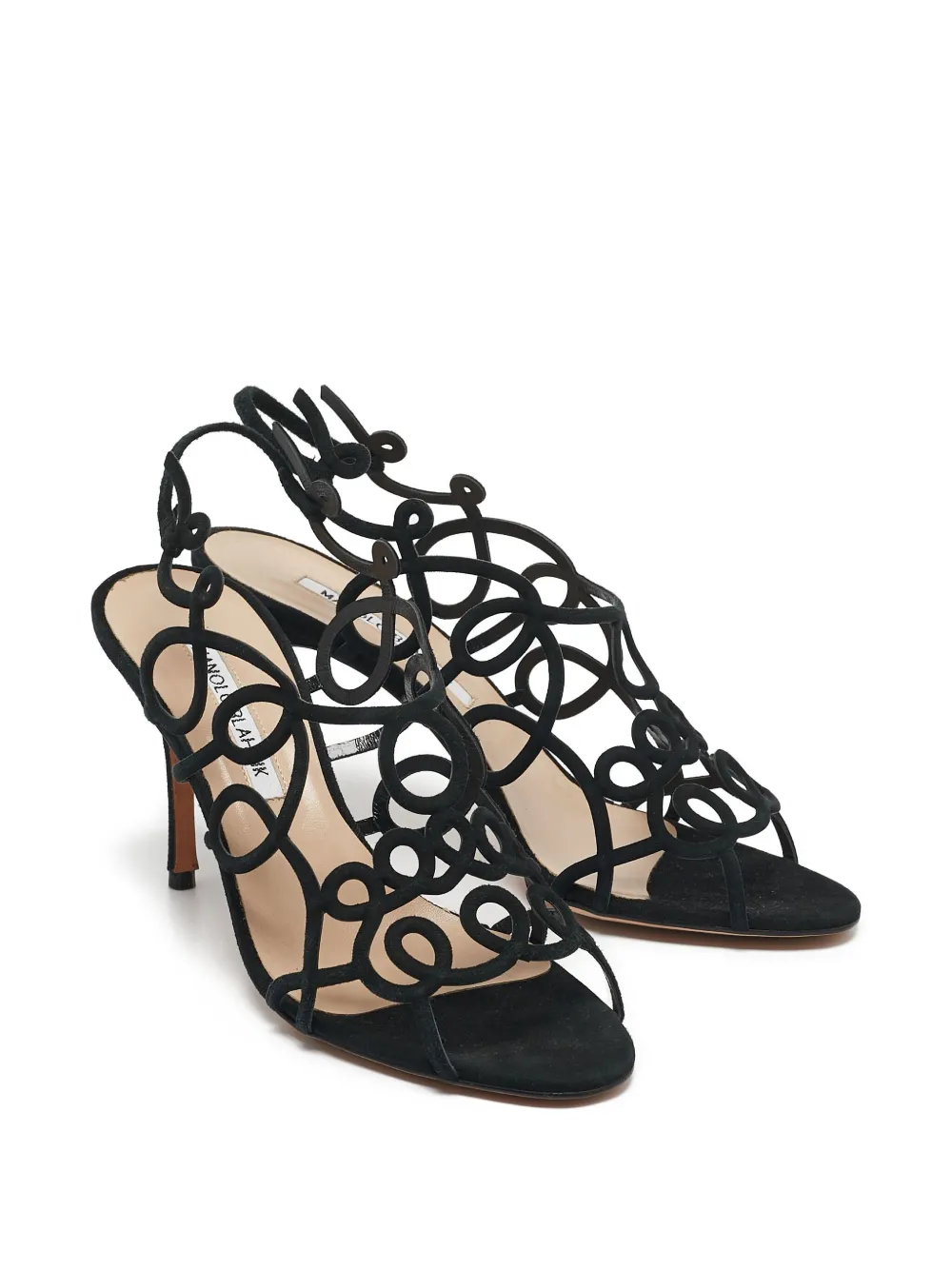 Manolo Blahnik sculptural strappy heeled sandals | Image 2