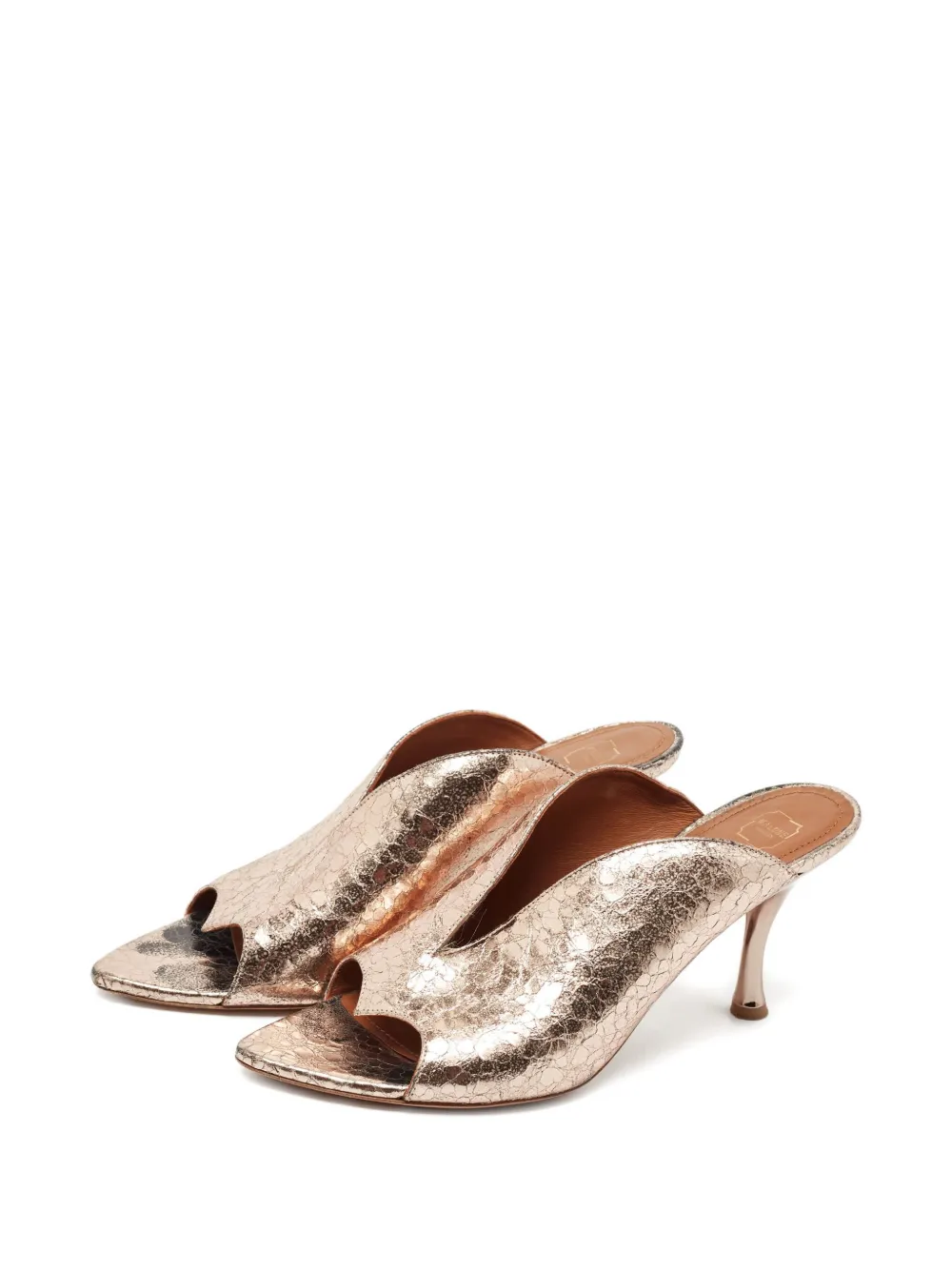 Malone Souliers 90 mm leren muiltjes met hak - Beige