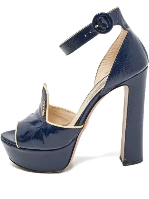 Prada Pre-Owned 140mm patent-leather platform sandals
