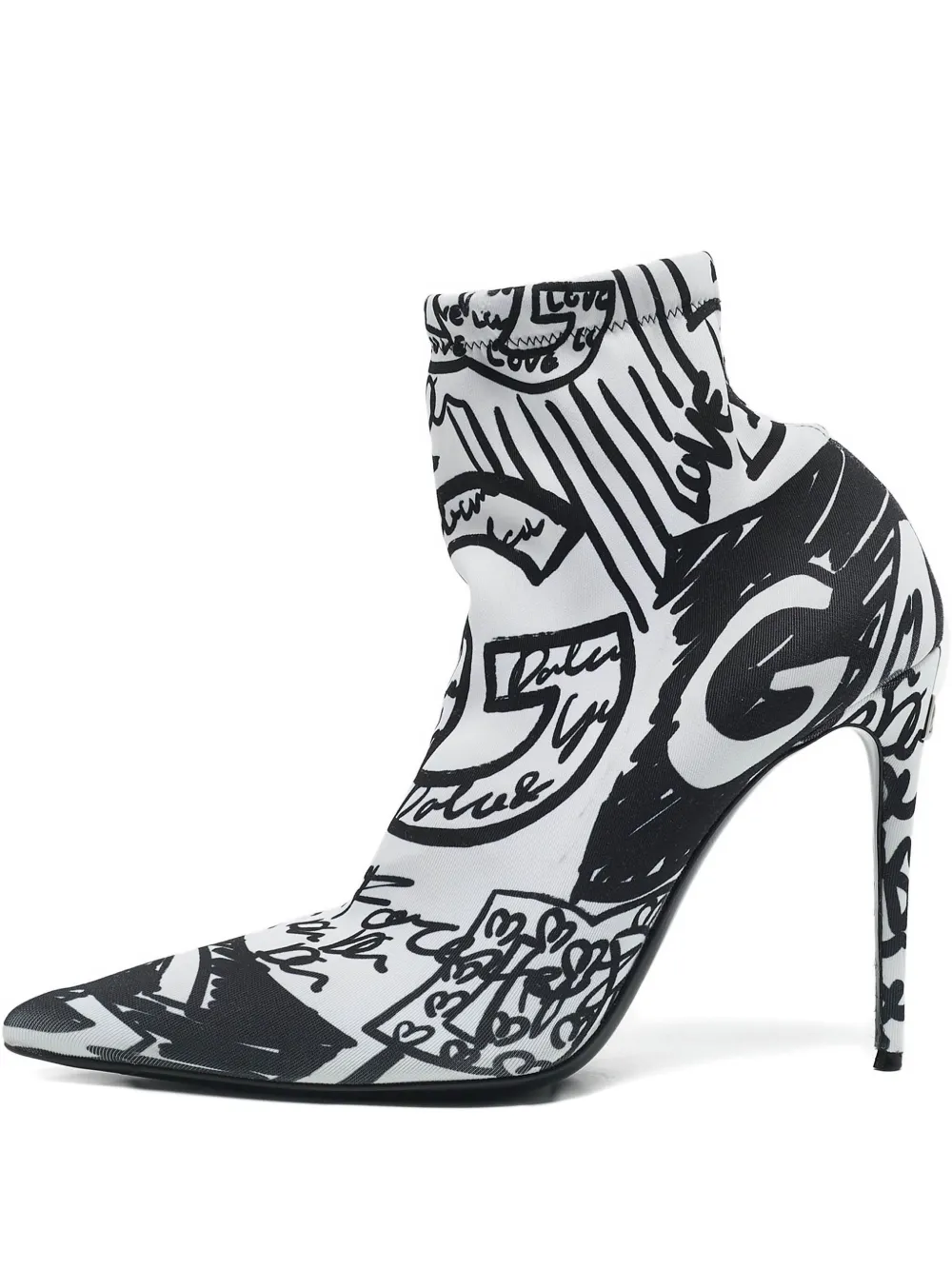 Dolce & Gabbana Pre-Owned 105mm graffiti-print pumps | White | Image 1