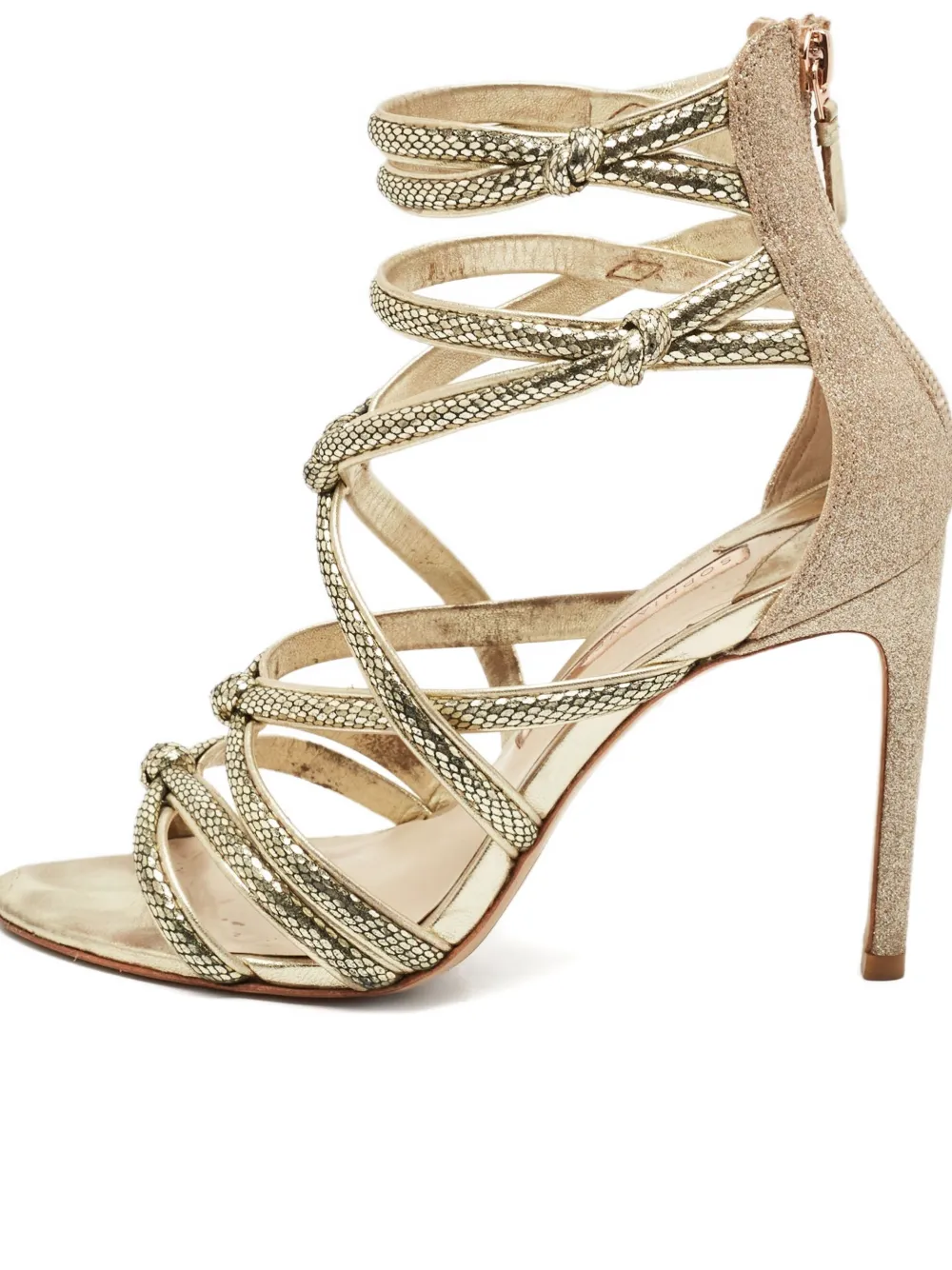 Sophia Webster pre-owned 110mm Freya leather sandals | Gold | Image 1