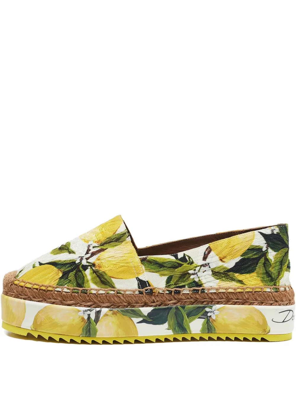 Dolce & Gabbana Pre-Owned lemon-print platform espadrilles | blanco | Image 1