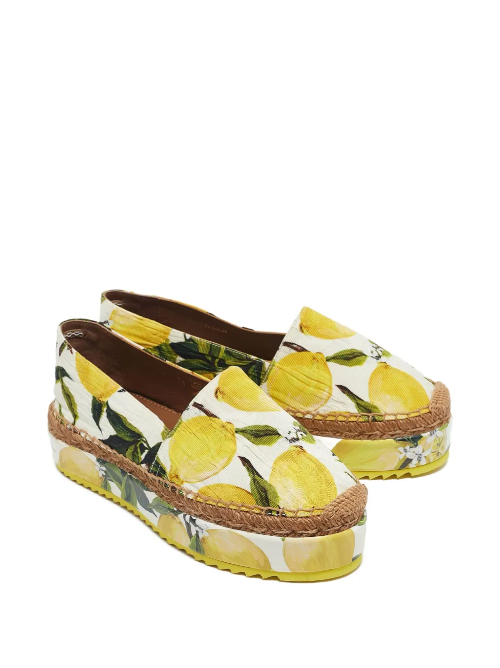 Dolce & Gabbana Pre-Owned lemon-print platform espadrilles | Image 2